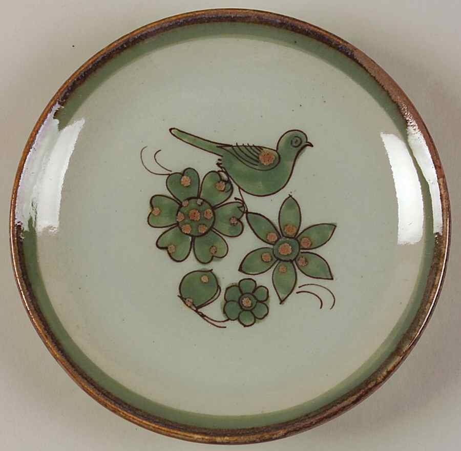El Palomar Green Bread & Butter Plate by Ken Edwards Pottery-1