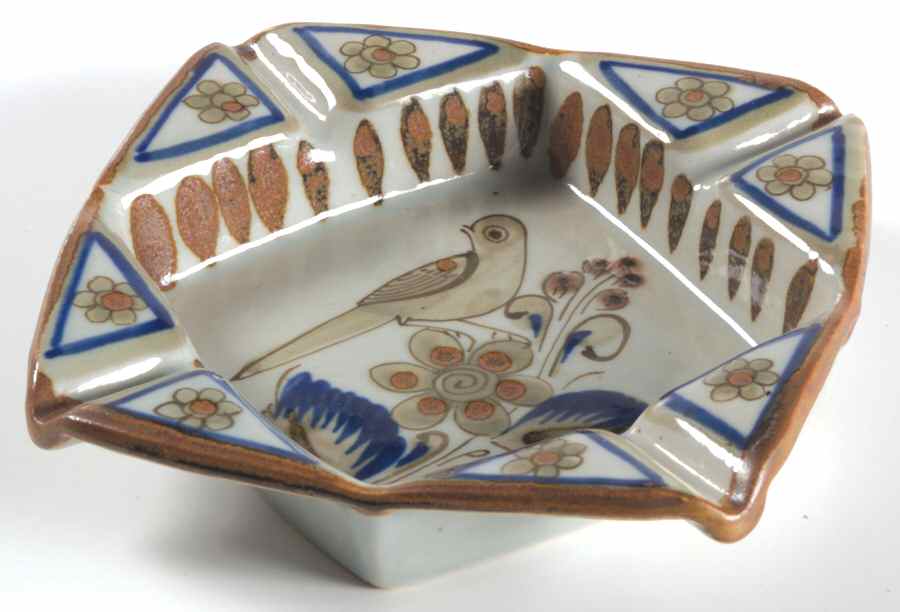 El Palomar Green 8" Ashtray by Ken Edwards Pottery-1