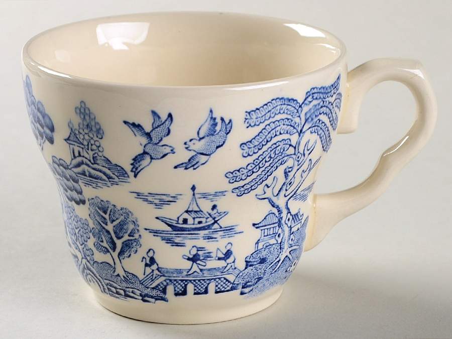 BLUE WILLOW Flat Cup by England-1