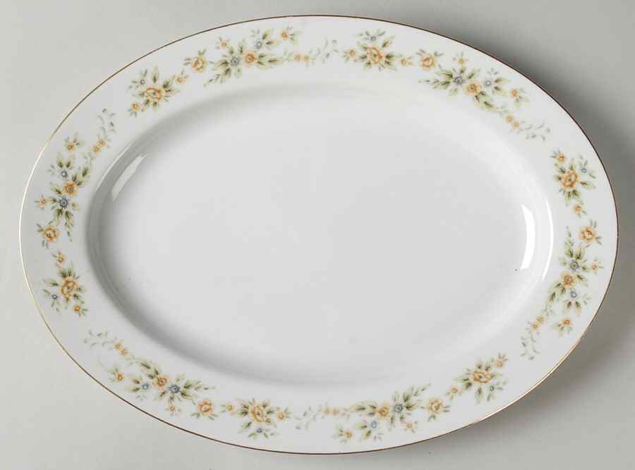Springdale 12" Oval Serving Platter by Empress (Japan)-1