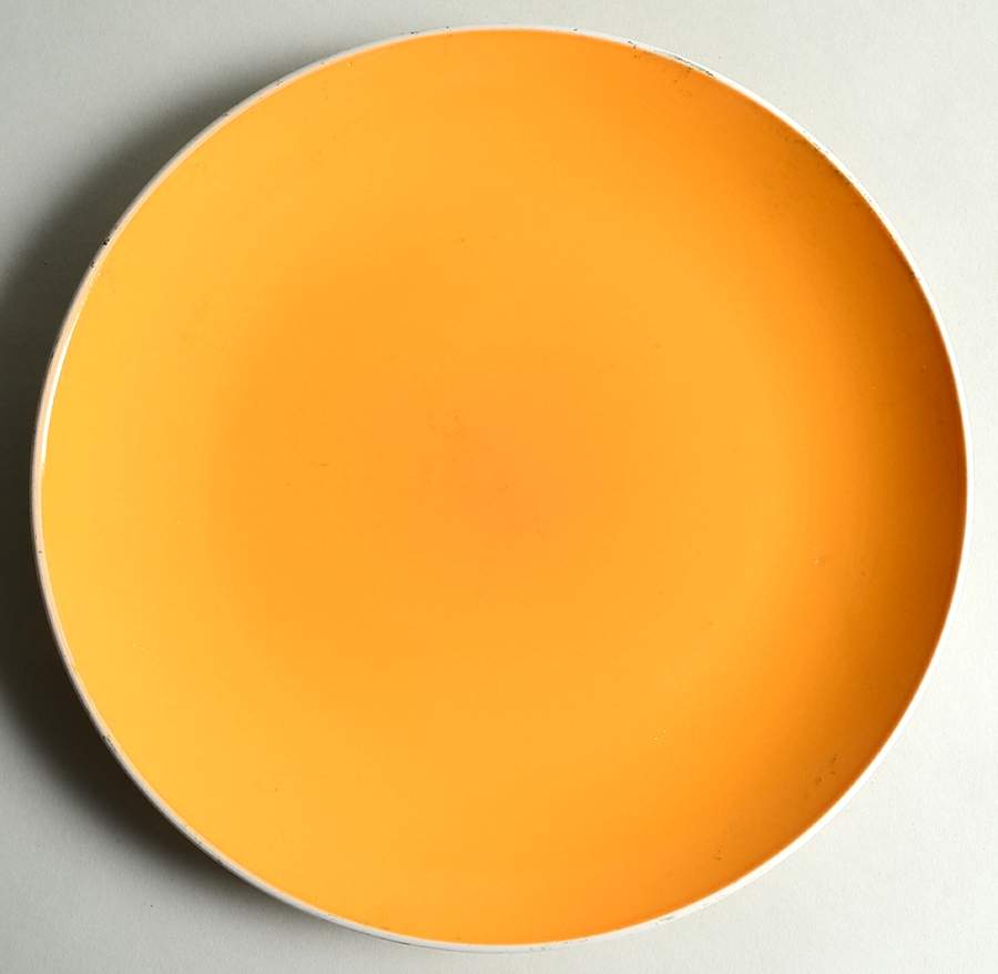Chromatherapy Orange and White Dinner Plate by Essential Home-1