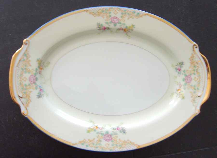 EMP107 14" Oval Serving Platter by Empress (Japan)-1