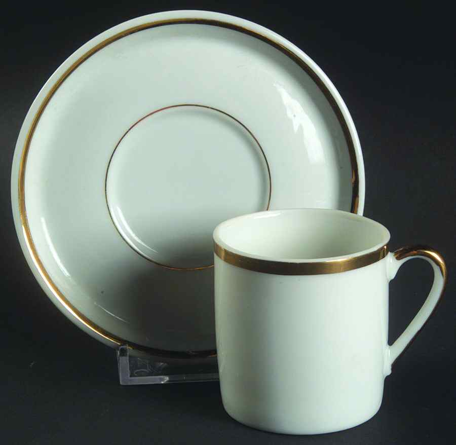 ENE18 Flat Demitasse Cup & Saucer Set by Enesco-1