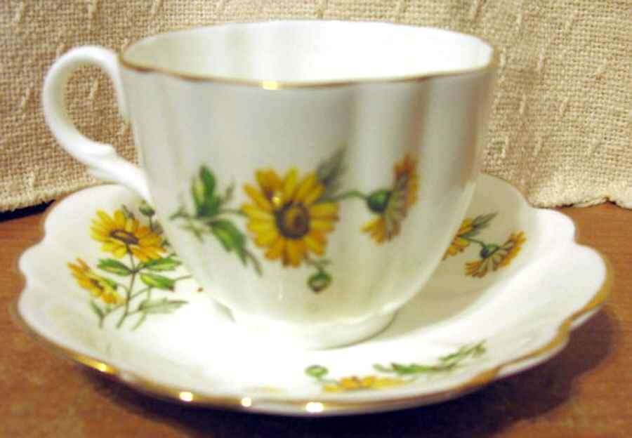 6834 Footed Cup & Saucer Set by England-1
