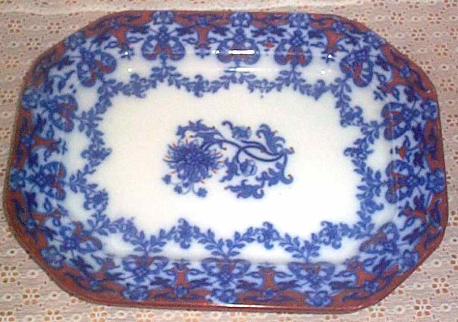 Indian Festoon (Rust) 14" Oval Serving Platter by J Dimmock-1