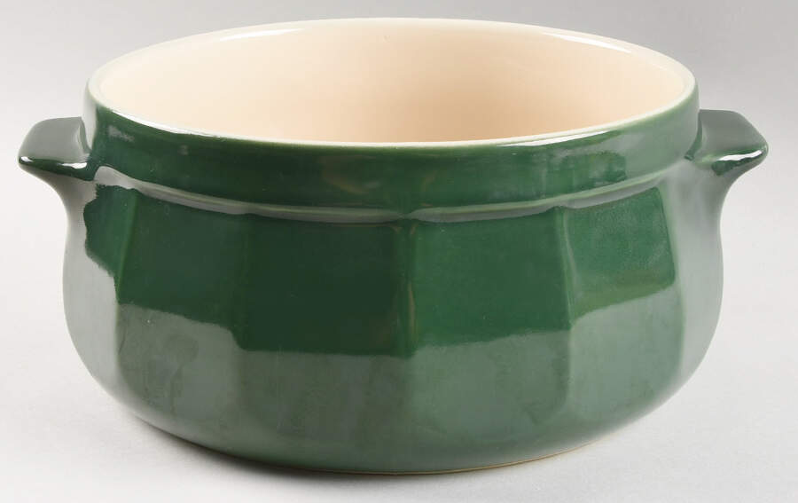 Olive Green 4 Quart Round Casserole No Lid by Emile Henry-1