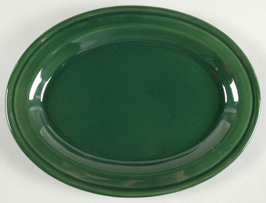Olive Green 10" Oval Serving Platter by Emile Henry-1
