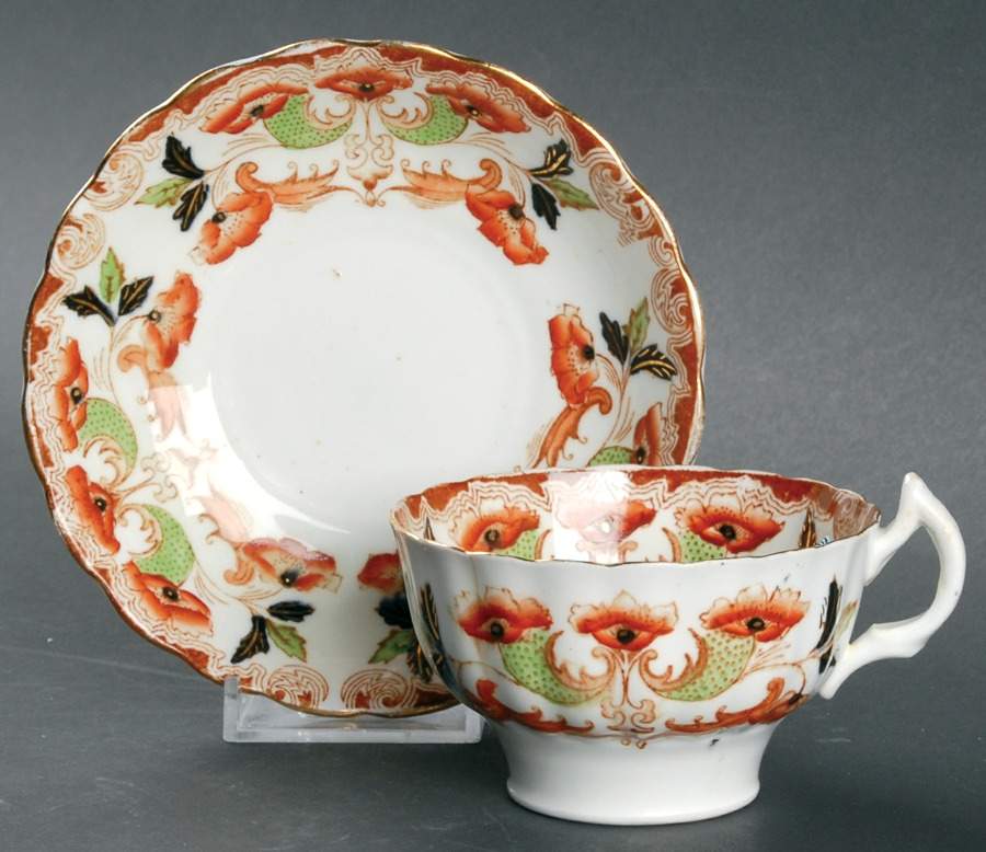 St. Louis Footed Cup & Saucer Set by Edward Asbury-1