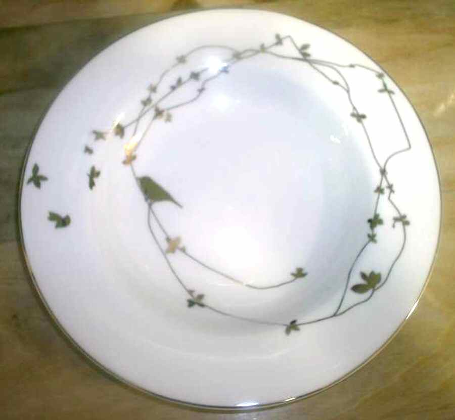 Bird on a Tree Rim Soup Bowl by Euro Ceramica-1