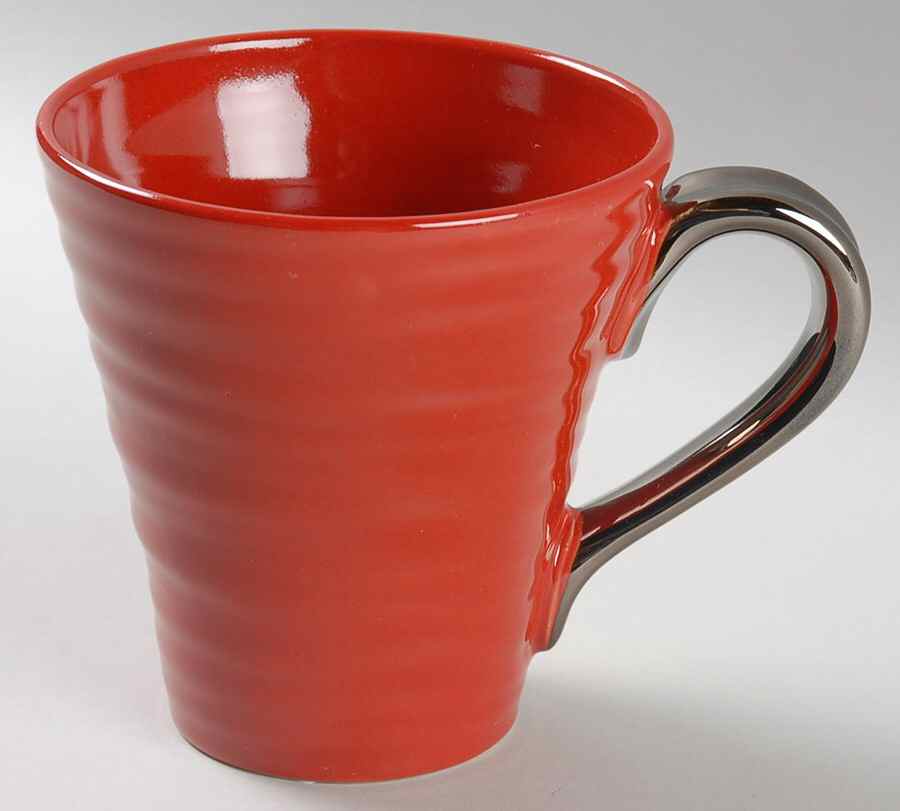 Red Swirl Mug by Euro Ceramica-1