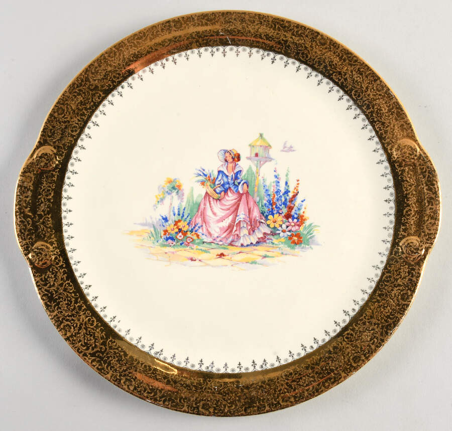 EAN34 Handled Cake Plate by Eastern China -1