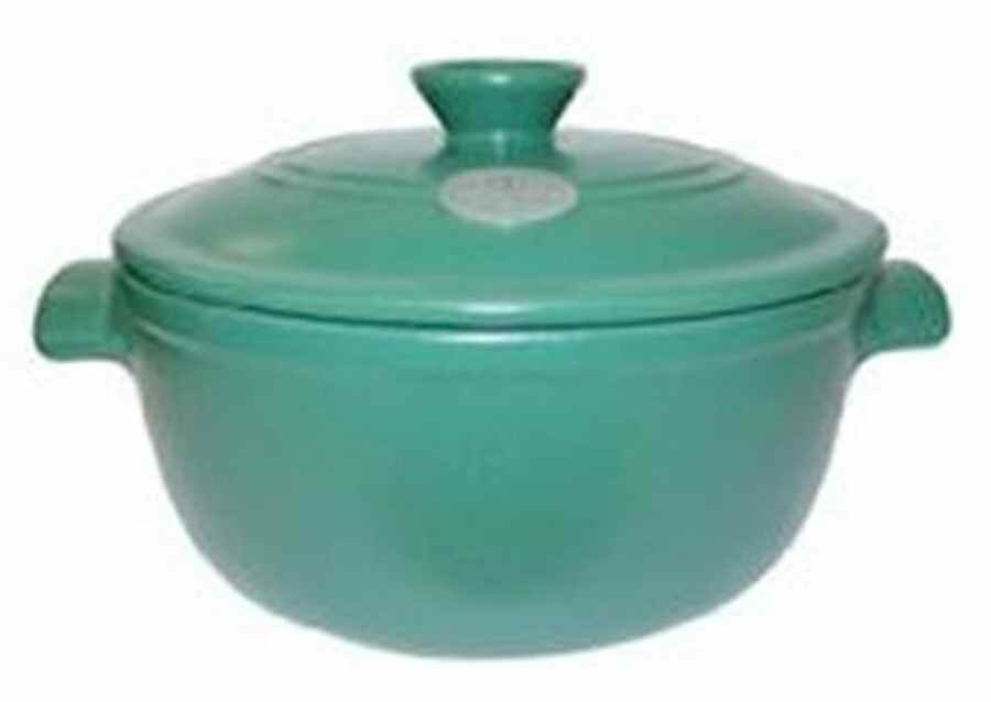 Flame Green (Vert) 2.5 Qt Stew Pot W/Lid by Emile Henry-1