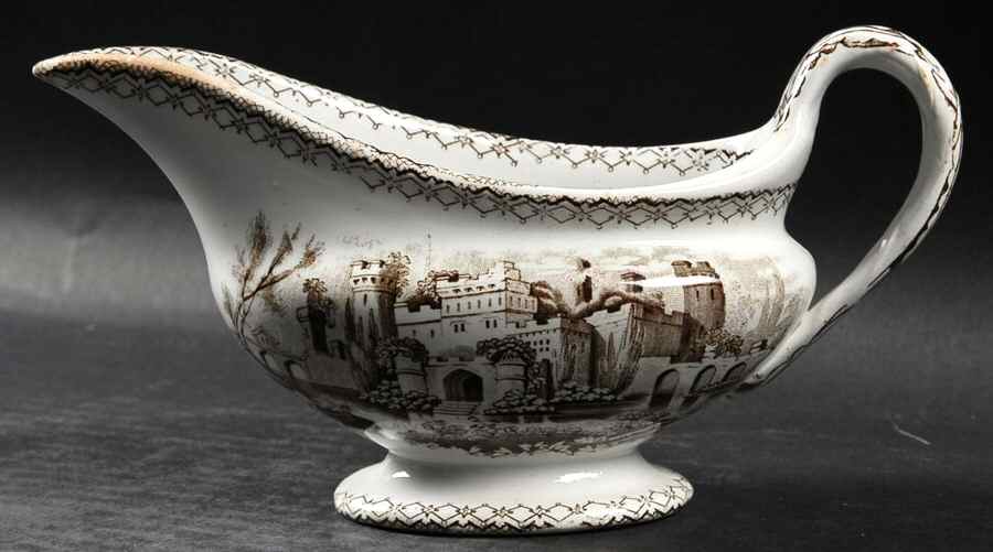Alhambra Brown Gravy Boat by England-1