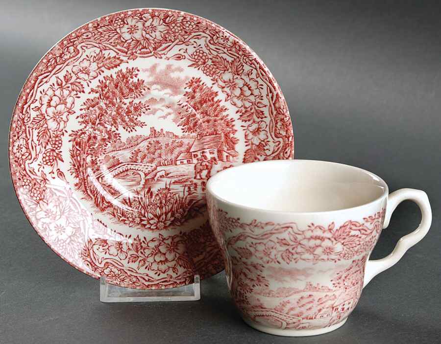 EIT46 Flat Cup & Saucer Set by English Ironstone Tableware-1