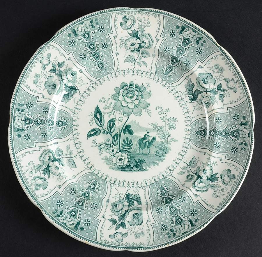 Eastern Plant Green Salad Plate by John Edwards-1