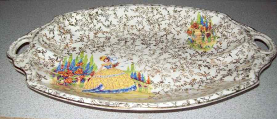 9202 Handled Serving Tray by Empire Porcelain -1