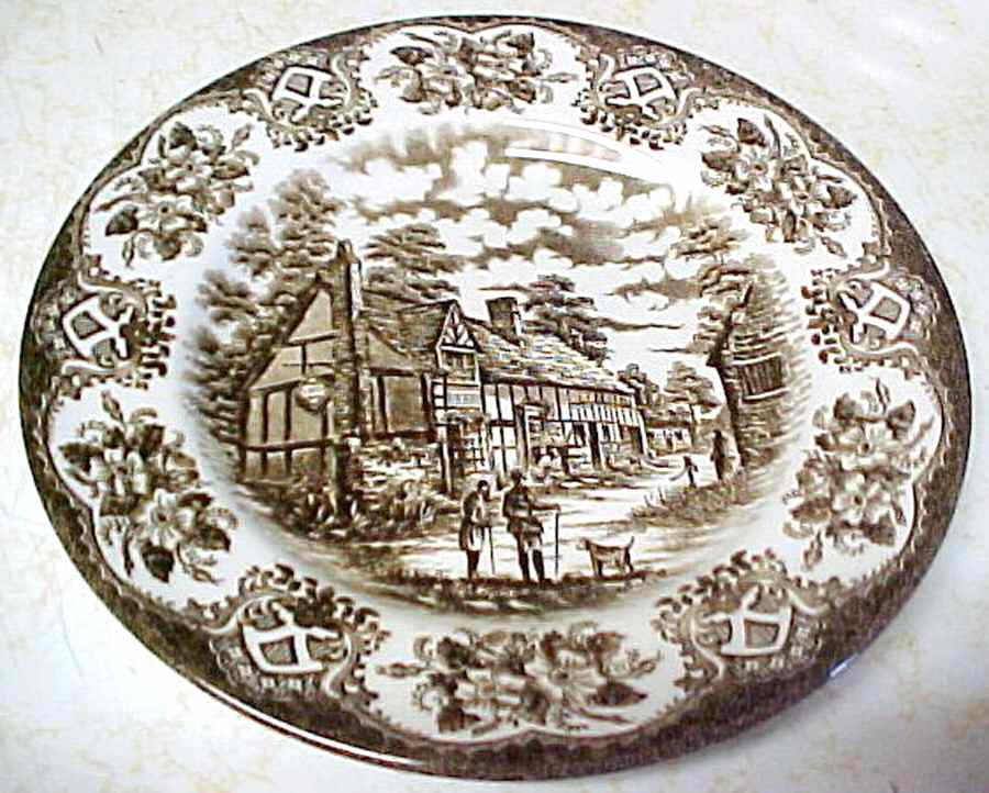 Old Inns Series Brown Salad Plate by Staffordshire-1
