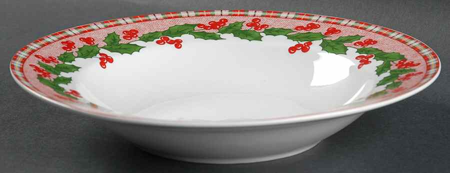 Tartan Ribbon Rim Soup Bowl by Essential Home-1