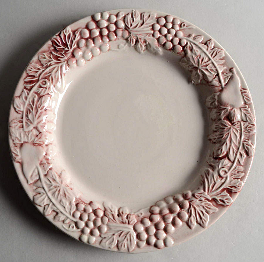 Vineyard Burgundy Dinner Plate by Euro Ceramica-1