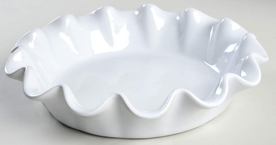 Nougat (Flour White) 10" Pie Baking Plate by Emile Henry-1