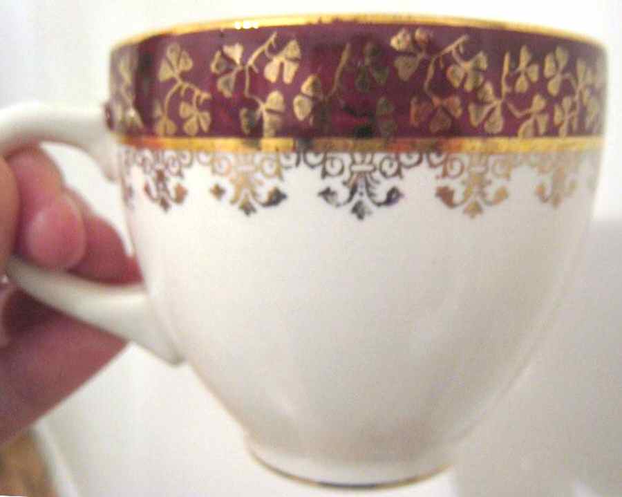 Hampton Red Footed Cup by Empire Porcelain -1