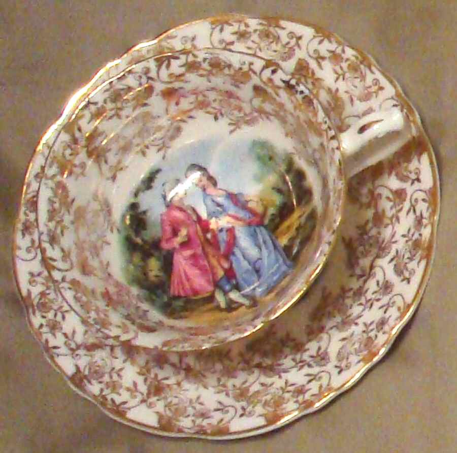 ENG123 Footed Cup & Saucer Set by England-1