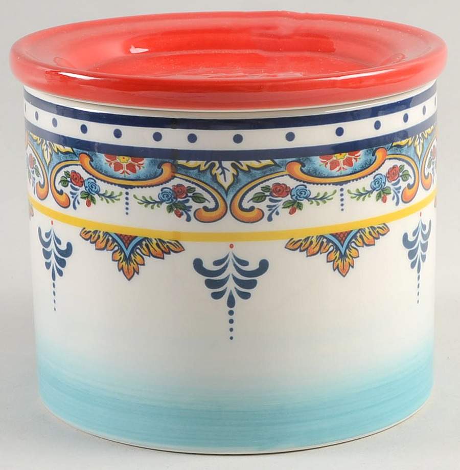 Zanzibar Small Canister & Lid by Euro Ceramica-1