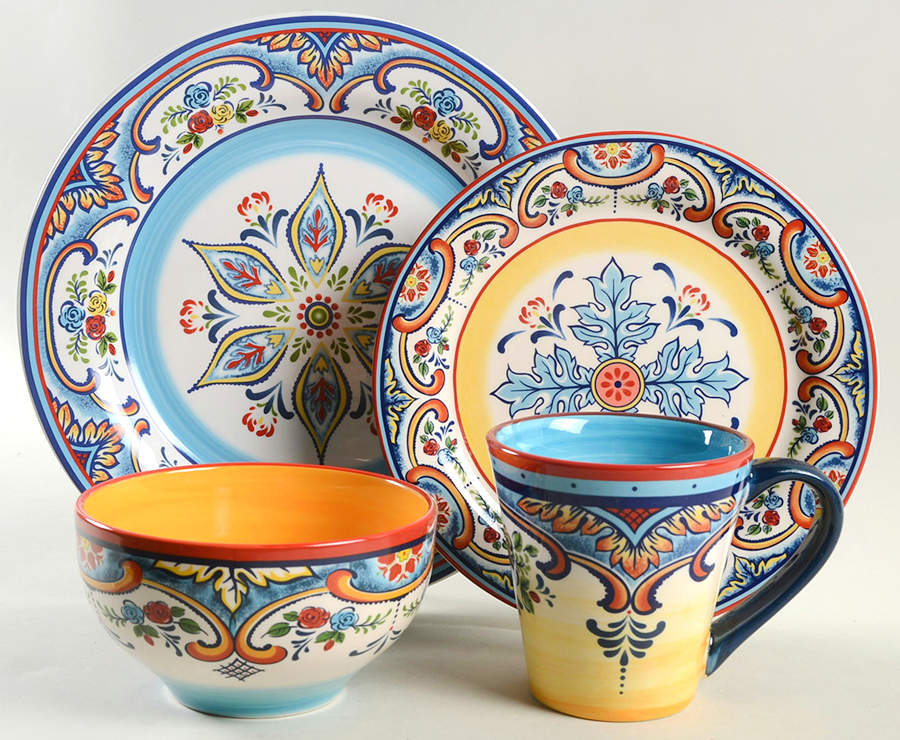 Zanzibar 4 Piece Place Setting by Euro Ceramica-1
