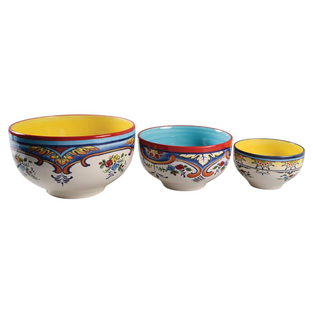 Zanzibar Mixing Bowl Set (MB10, MB8, MB6) by Euro Ceramica-1