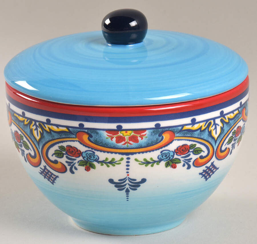 Zanzibar Sugar Bowl & Lid by Euro Ceramica-1
