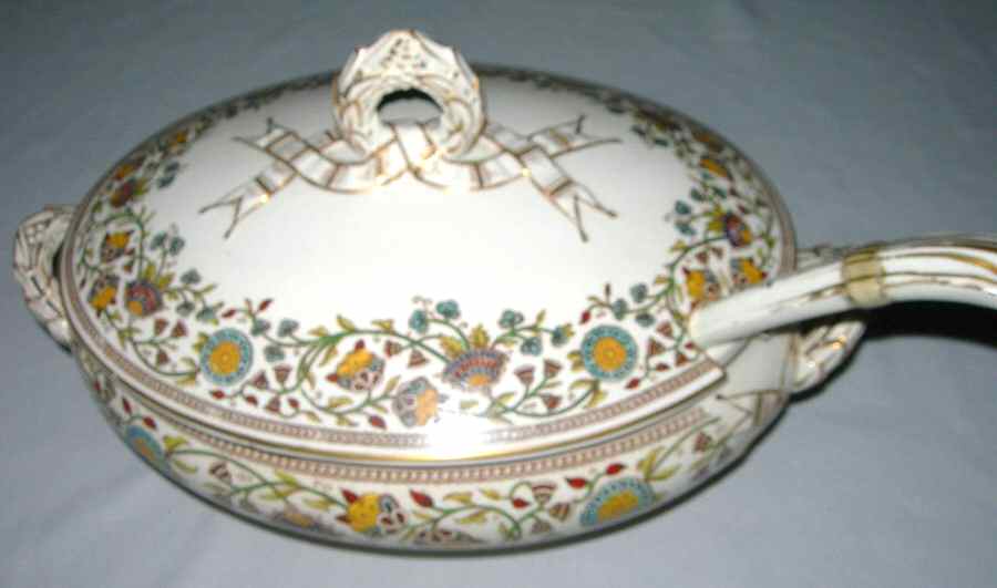 Dianthus Oval Tureen & Lid and Ladle by Old Hall-1