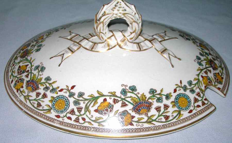 Dianthus Lid for Oval Tureen by Old Hall-1
