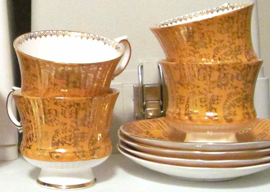 5222 Orange Footed Cup by Elizabethan-1