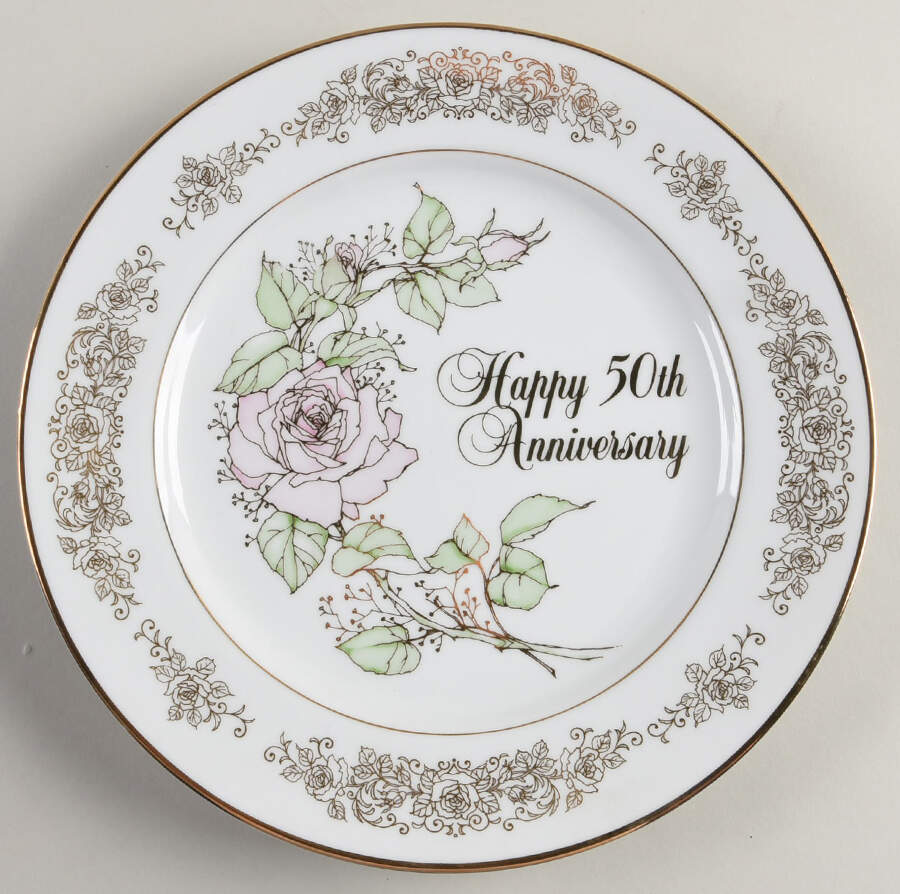 Anniversary Wishes Dinner Plate by Enesco-1