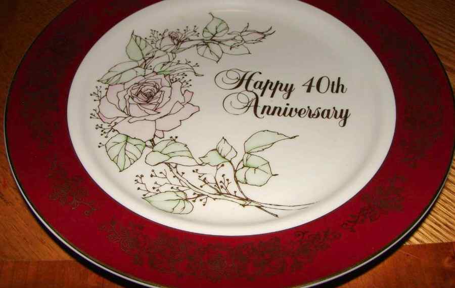 Anniversary Wishes Dinner Plate by Enesco-1