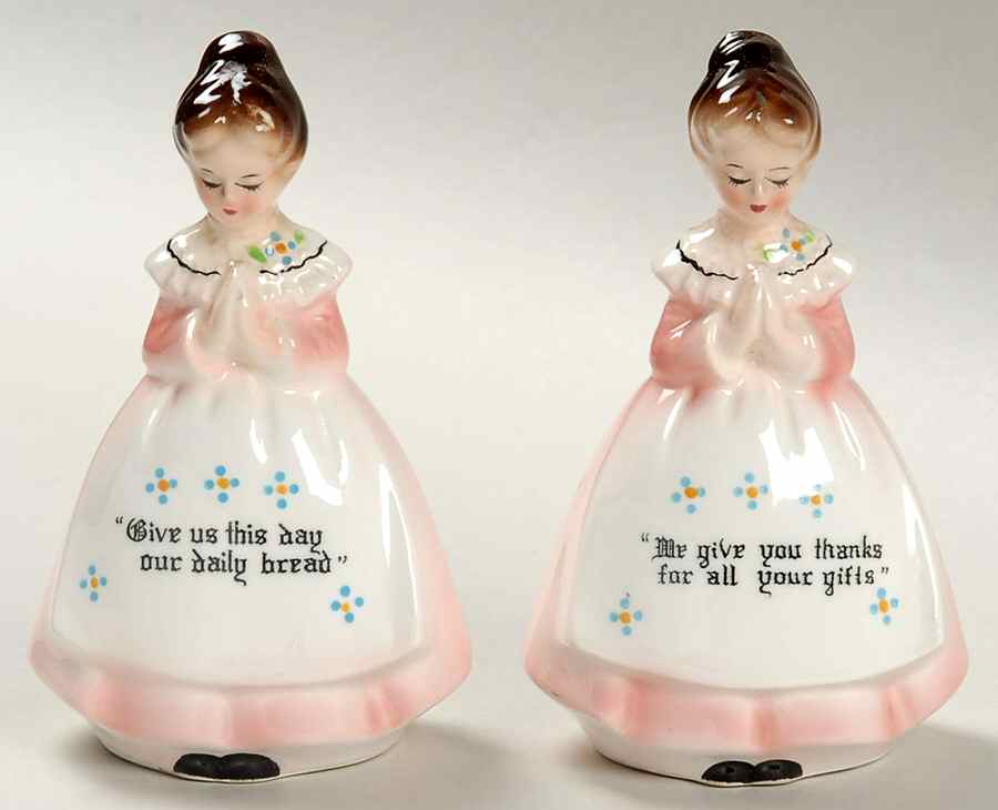 Mother In The Kitchen (Pink Skirt) Salt & Pepper Set by Enesco-1