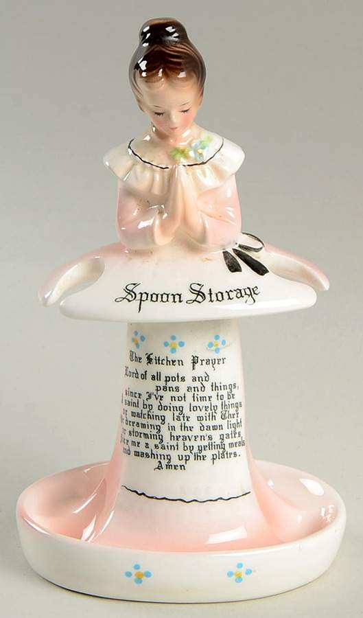 Mother In The Kitchen (Pink Skirt) Spoon Storage (Holds 4) by Enesco-1