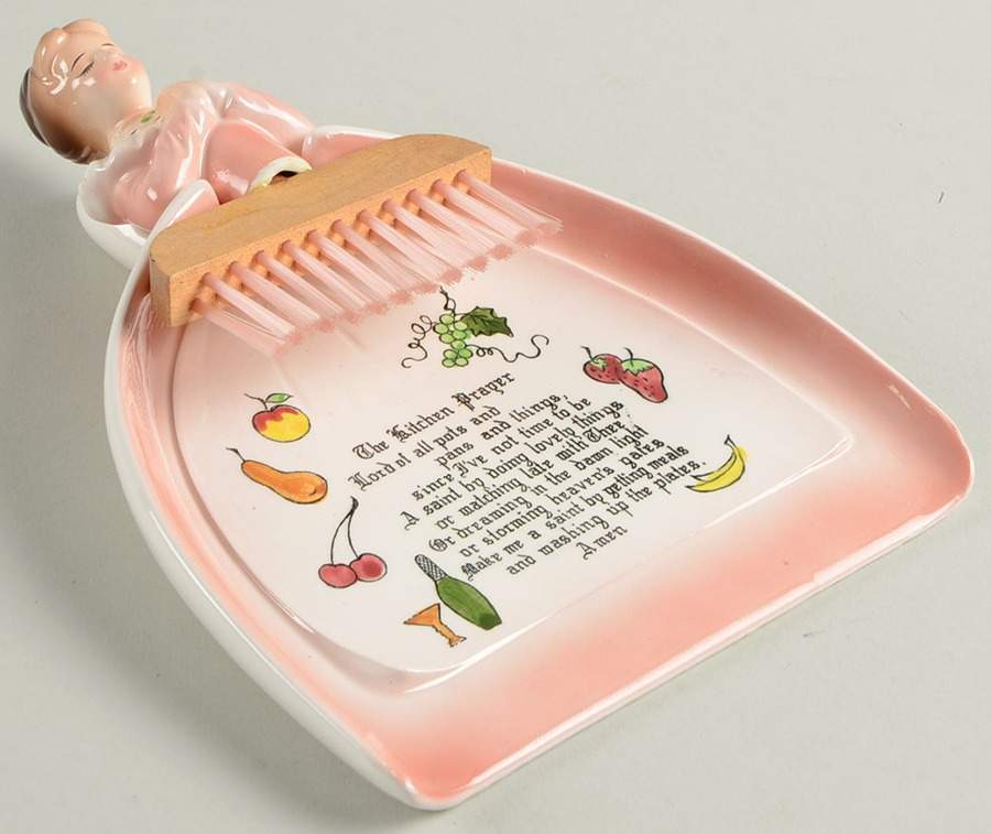 Mother In The Kitchen (Pink Skirt) Crumb Brush and Pan Set by Enesco-1
