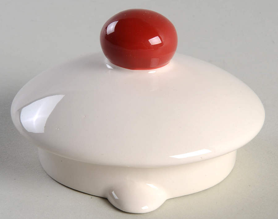 Plaid Polka Dot Red Lid for Teapot by Euro Ceramica-1