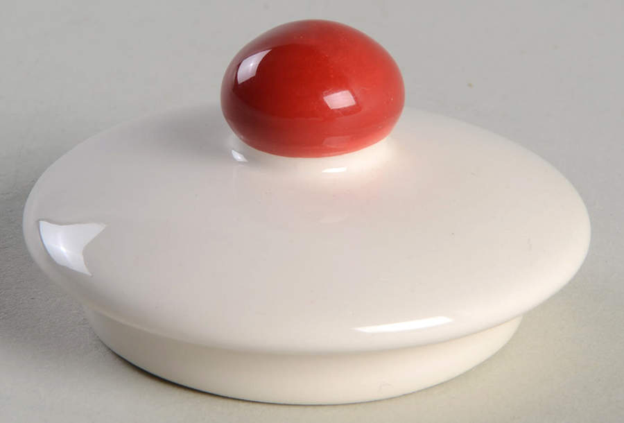 Plaid Polka Dot Red Lid for Sugar Bowl by Euro Ceramica-1
