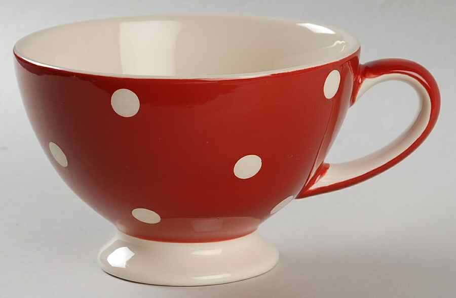 Plaid Polka Dot Red Jumbo Mug by Euro Ceramica-1