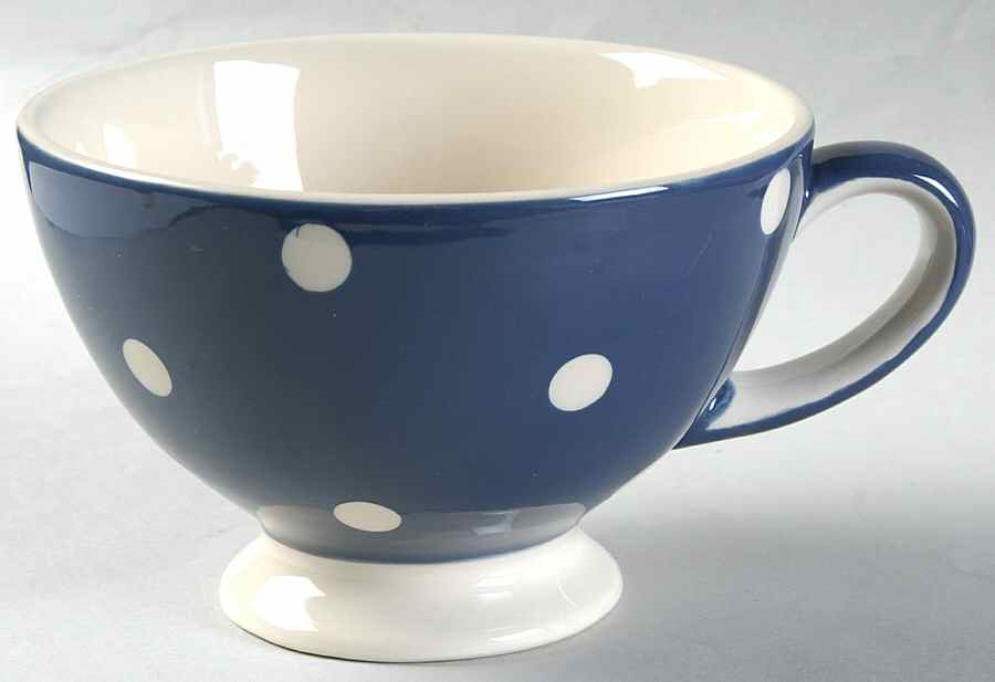 Plaid Polka Dot Blue Jumbo Mug by Euro Ceramica-1