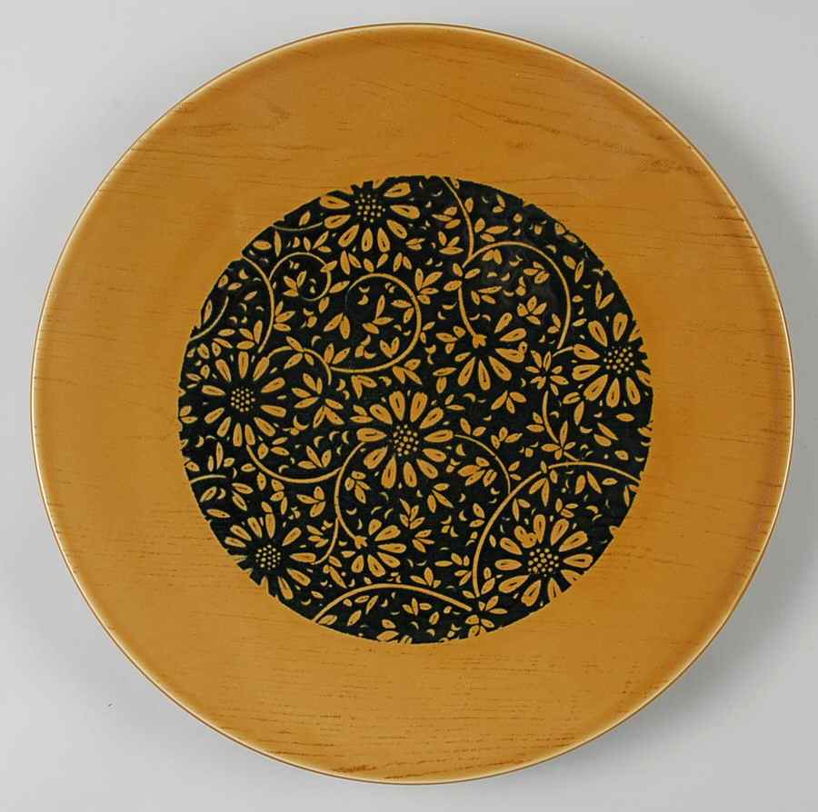 Woodgrain Brown Dinner Plate by Euro Ceramica-1