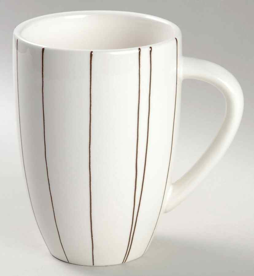 Strata Brown & White Mug by Euro Ceramica-1