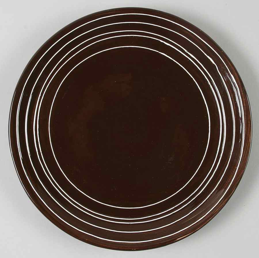 Strata Brown & White Salad Plate by Euro Ceramica-1