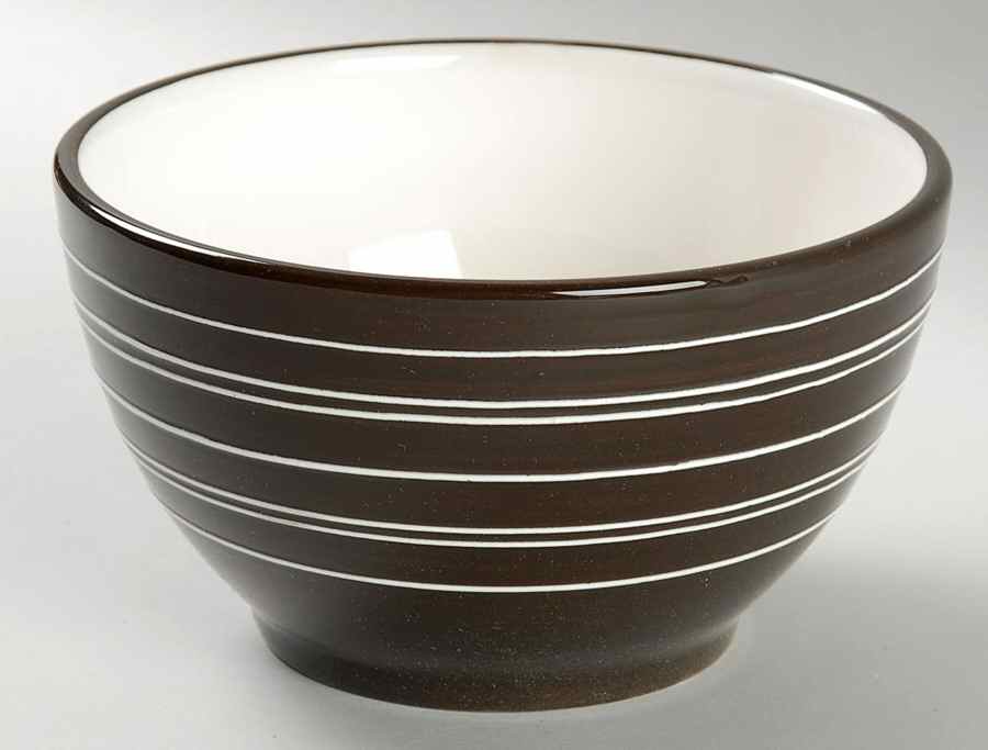 Strata Brown & White Soup/Cereal Bowl by Euro Ceramica-1