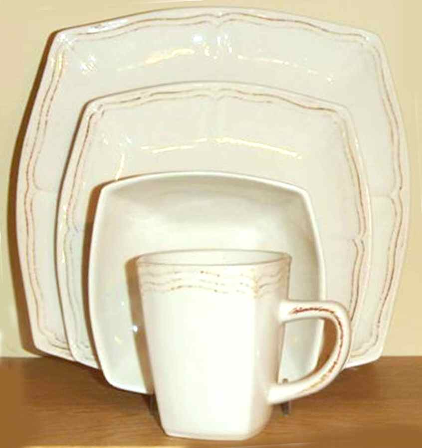 Classic Square Dinner Plate by Euro Ceramica-1