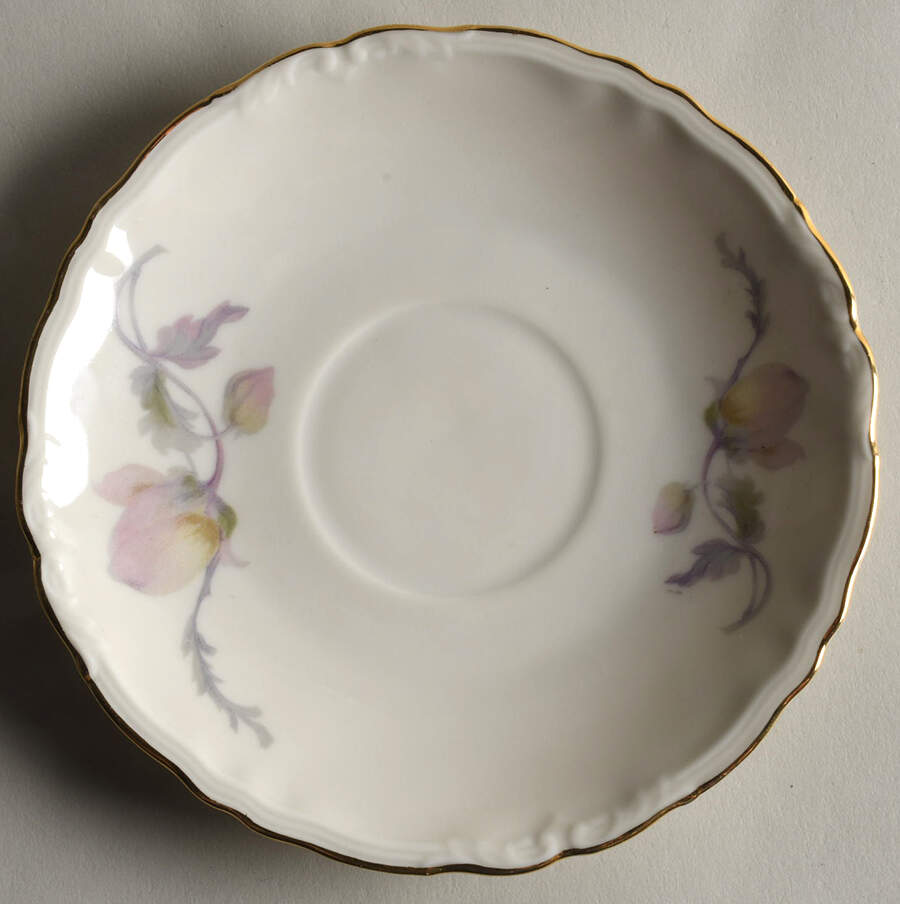 Pastelle (White Bkgrd, Scalloped) Saucer by Epiag-1