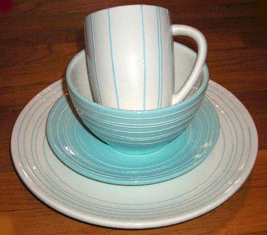 Strata Blue & White Dinner Plate by Euro Ceramica-1