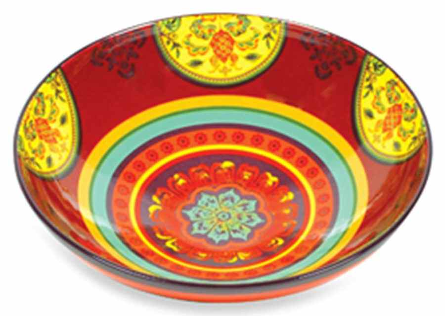 Caftan 13" Round Serving Bowl by Euro Ceramica-1